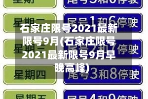 石家庄限号2021最新限号9月(石家庄限号2021最新限号9月早晚高峰)-第1张图片