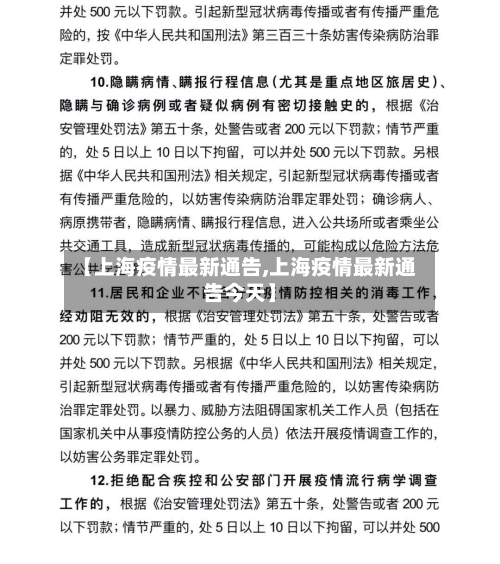 【上海疫情最新通告,上海疫情最新通告今天】-第1张图片