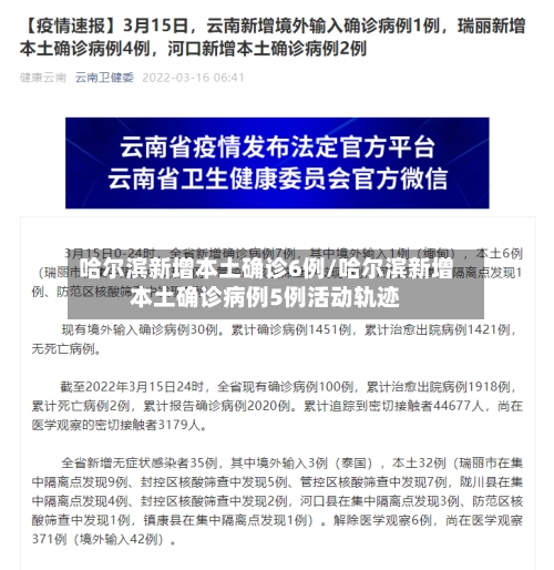 哈尔滨新增本土确诊6例/哈尔滨新增本土确诊病例5例活动轨迹-第1张图片