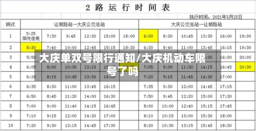 大庆单双号限行通知/大庆机动车限号了吗-第1张图片