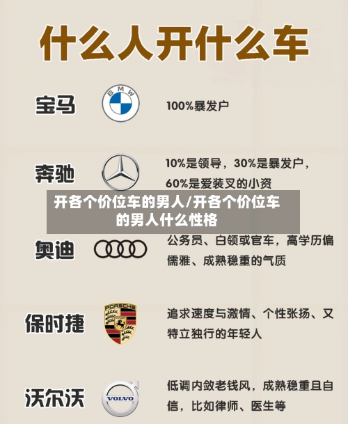 开各个价位车的男人/开各个价位车的男人什么性格-第1张图片