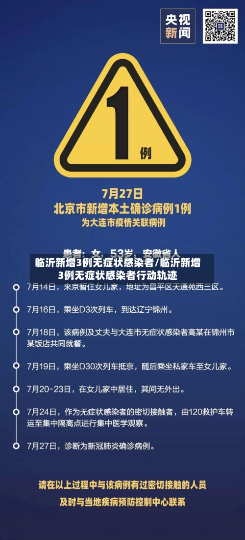 临沂新增3例无症状感染者/临沂新增3例无症状感染者行动轨迹-第1张图片