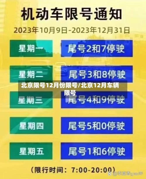 北京限号12月份限号/北京12月车辆限号-第1张图片