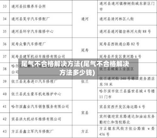 尾气不合格解决方法(尾气不合格解决方法多少钱)-第1张图片