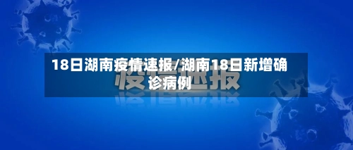 18日湖南疫情速报/湖南18日新增确诊病例-第1张图片