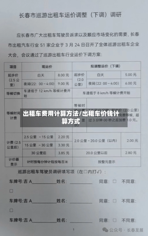 出租车费用计算方法/出租车价钱计算方式-第1张图片