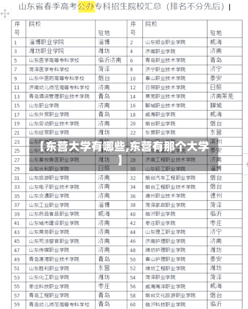 【东营大学有哪些,东营有那个大学】-第1张图片