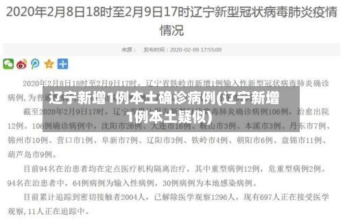 辽宁新增1例本土确诊病例(辽宁新增1例本土疑似)-第1张图片