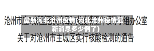 最新河北沧州疫情(河北沧州疫情最新消息多少例了)-第2张图片