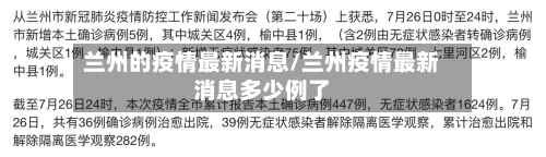 兰州的疫情最新消息/兰州疫情最新消息多少例了-第1张图片