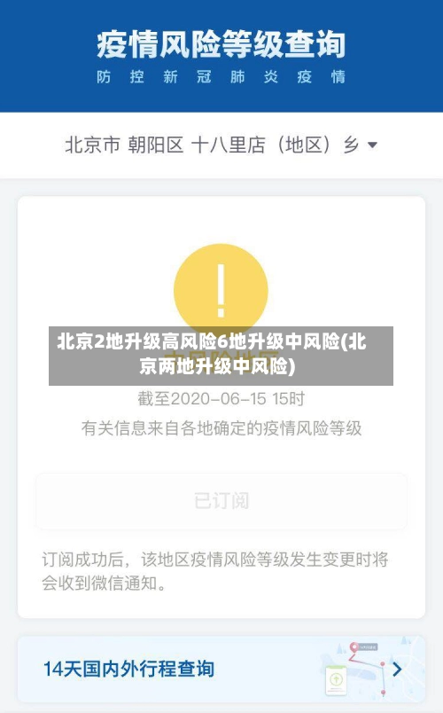 北京2地升级高风险6地升级中风险(北京两地升级中风险)-第1张图片