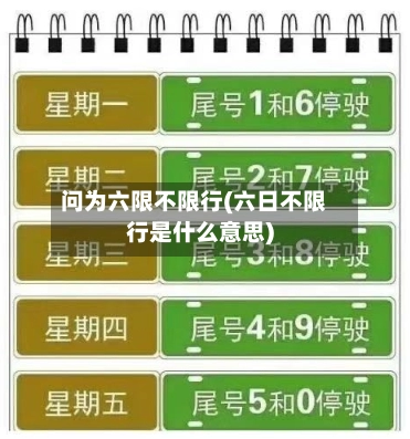 问为六限不限行(六日不限行是什么意思)-第3张图片