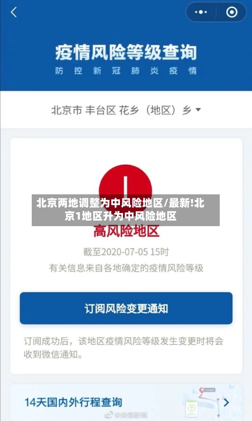 北京两地调整为中风险地区/最新!北京1地区升为中风险地区-第1张图片