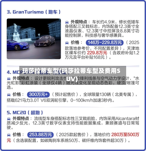 玛莎拉蒂车型(玛莎拉蒂车型及费用SUV)-第1张图片