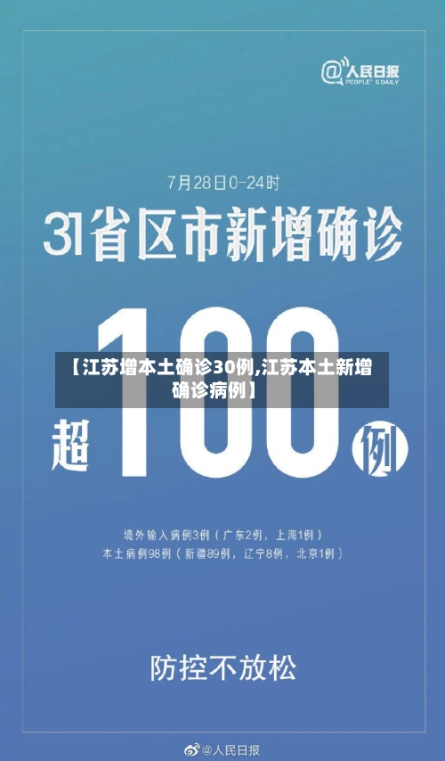 【江苏增本土确诊30例,江苏本土新增确诊病例】-第1张图片