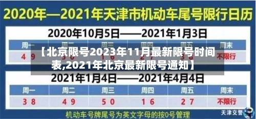 【北京限号2023年11月最新限号时间表,2021年北京最新限号通知】-第1张图片