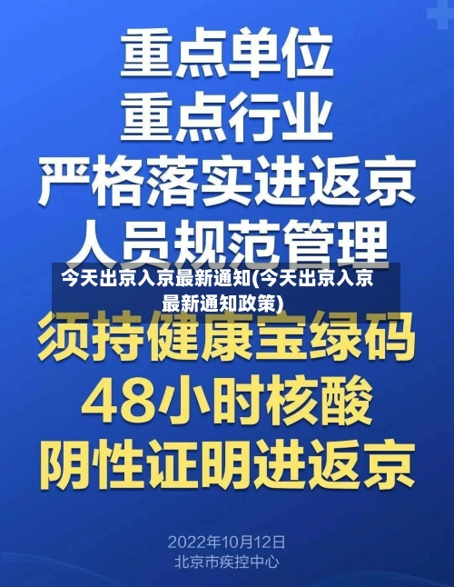 今天出京入京最新通知(今天出京入京最新通知政策)-第1张图片
