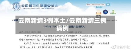云南新增3例本土/云南新增三例病例-第1张图片
