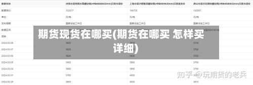 期货现货在哪买(期货在哪买 怎样买 详细)-第1张图片