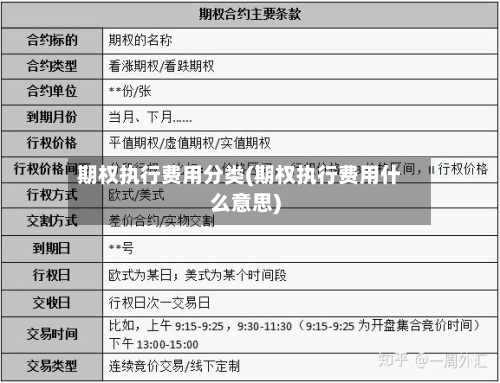 期权执行费用分类(期权执行费用什么意思)-第1张图片