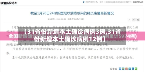 【31省份新增本土确诊病例3例,31省份新增本土确诊病例12例】-第3张图片