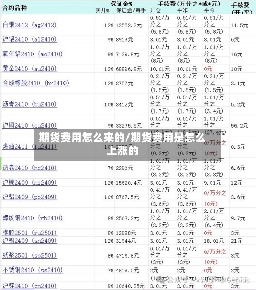 期货费用怎么来的/期货费用是怎么上涨的-第3张图片