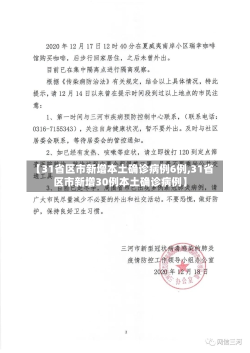 【31省区市新增本土确诊病例6例,31省区市新增30例本土确诊病例】-第1张图片